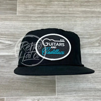 Guitars & Cadillacs (Oval) On Poly Retro Rope Hat Black Ready To Go