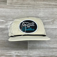 Guitars & Cadillacs (Oval) On Retro Rope Hat Beige W/Black Ready To Go