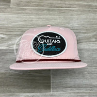 Guitars & Cadillacs (Oval) On Retro Rope Hat Blush W/Maroon Ready To Go