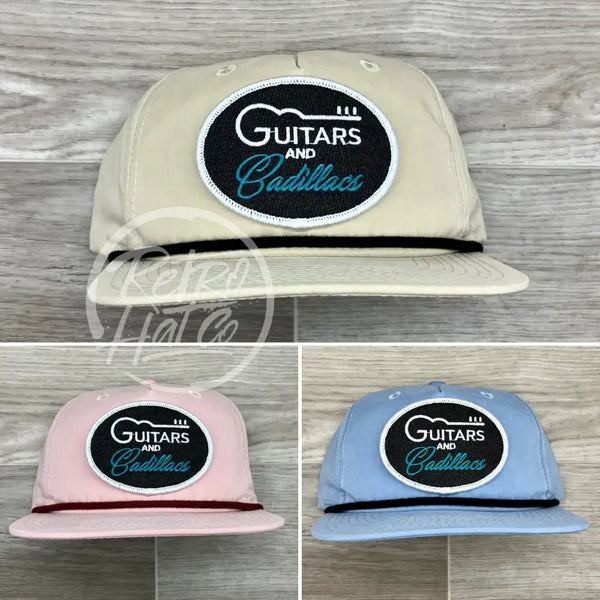 Guitars & Cadillacs (Oval) On Retro Rope Hat Ready To Go