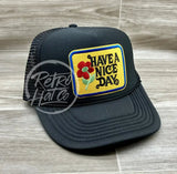 Have A Nice Day On Black Retro Meshback Trucker Hat Ready To Go