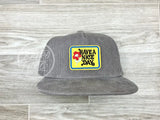 Small Have A Nice Day Patch On Corduroy Hat Gray Ready To Go