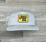 Have A Nice Day (Small) On White Retro Hat W/Black Rope Smoke Gray Ready To Go