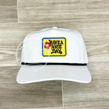 Have A Nice Day (Small) On White Retro Hat W/Black Rope Ready To Go