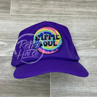 Hippie Soul On Nylon Retro Trucker Hat Purple Ready To Go