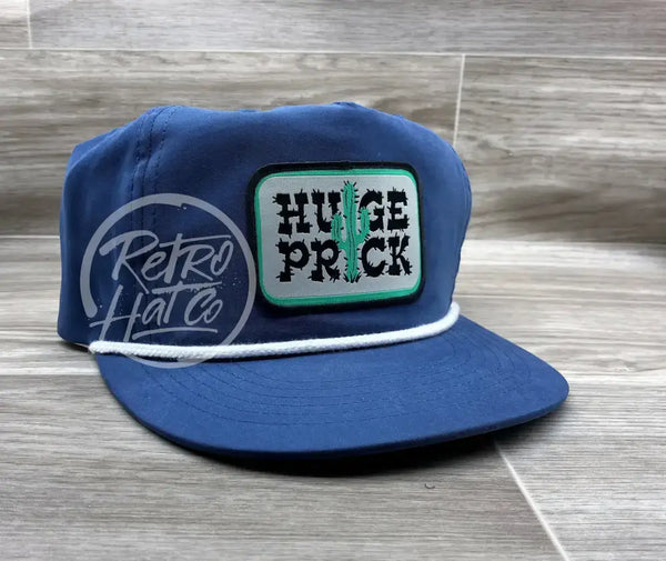 Huge Prick On Retro Poly Rope Hat Blue Ready To Go