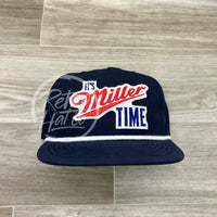Time Patch On Blue Poly Rope Hat Navy Ready To Go