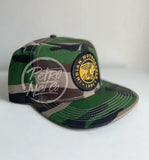 Indian Motorcycle (Blk Circle) On Cali Woodland Camo Snapback Hat Ready To Go