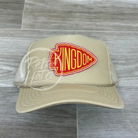 Kansas City Chiefs Kingdom Patch On Beige Meshback Trucker Hat Ready To Go