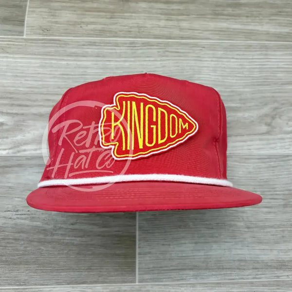 Kansas City Chiefs Kingdom Patch On Red Retro Poly Rope Hat Ready To Go