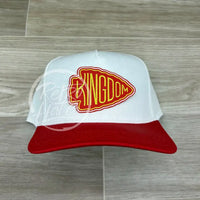 Kansas City Chiefs Kingdom Patch On Red/White Structured Hat Ready To Go