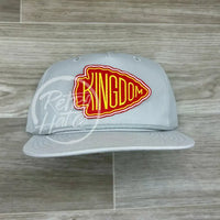 Kansas City Chiefs Kingdom Patch On Solid Smoke Gray Retro Rope Hat Ready To Go