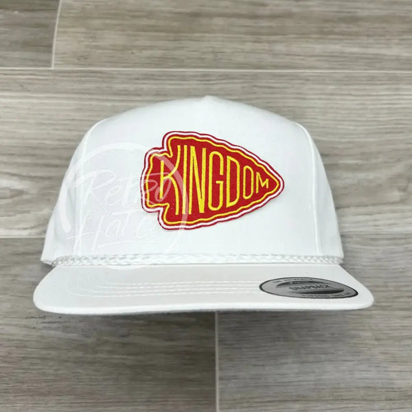 Kansas City Chiefs Kingdom Patch On White Classic Rope Hat Ready To Go