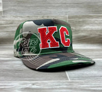 Kansas City Kc Chiefs Letter Patch On Retro Woodland Camo Snapback Hat Ready To Go