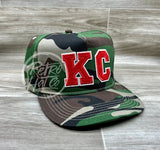 Kansas City Kc Chiefs Letter Patch On Retro Woodland Camo Snapback Hat Ready To Go