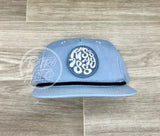 Kiss My Ass On Retro Rope Hat Baby Blue W/Black Ready To Go