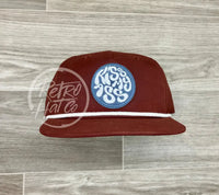 Kiss My Ass On Retro Rope Hat Maroon W/White Ready To Go