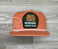 Kodiak Fishing On Retro Poly Rope Hat Orange Ready To Go