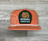 Kodiak Fishing On Retro Poly Rope Hat Orange Ready To Go