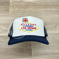 Las Vegas On Meshback Trucker Hat Blue/White Ready To Go