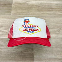 Las Vegas On Meshback Trucker Hat Red/White Ready To Go