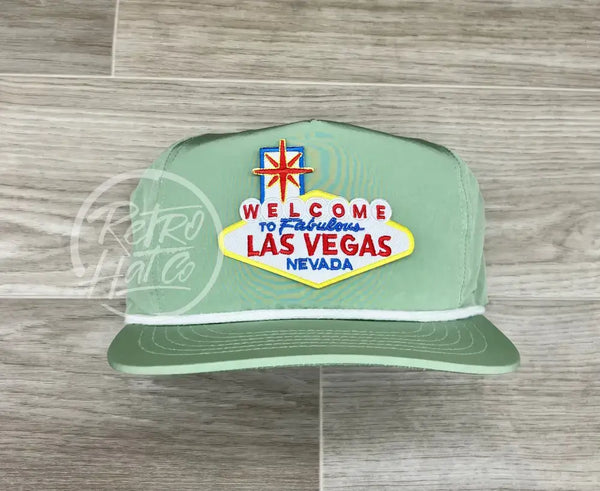 Las Vegas On Retro Poly Rope Hat Green Ready To Go