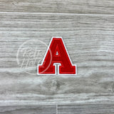 Letters Red A Patch