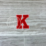 Letters Red K Patch