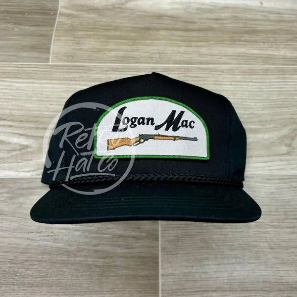 Logan Mac Rifle Patch (Arch) On Black Classic Rope Hat Ready To Go