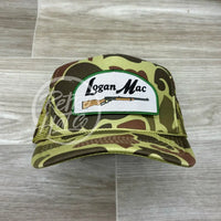 Logan Mac Rifle Patch (Arch) On Full Camo Meshback Trucker Hat Ready To Go