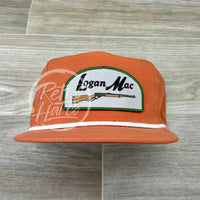 Logan Mac Rifle Patch (Arch) On Orange Poly Retro Rope Hat Ready To Go