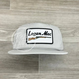 Logan Mac Rifle Patch (B&W) On Solid Smoke Gray Retro Rope Hat Ready To Go