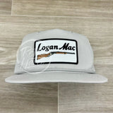 Logan Mac Rifle Patch (B&W) On Solid Smoke Gray Retro Rope Hat Ready To Go