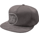 Low-Med Profile Corduroy Hat W/Snapback Gray Hats