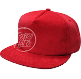 Low-Med Profile Corduroy Hat W/Snapback Red Hats