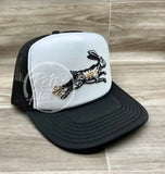 Lucky Rabbit On Black/White Meshback Trucker Hat Ready To Go