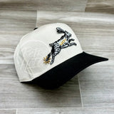 Lucky Rabbit On Natural/Black Retro Hat Ready To Go