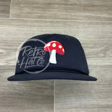 Magic Mushroom Patch On Retro Rope Hat Solid Navy Ready To Go