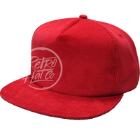 Low-Med Profile Corduroy Hat W/Snapback Red Hats