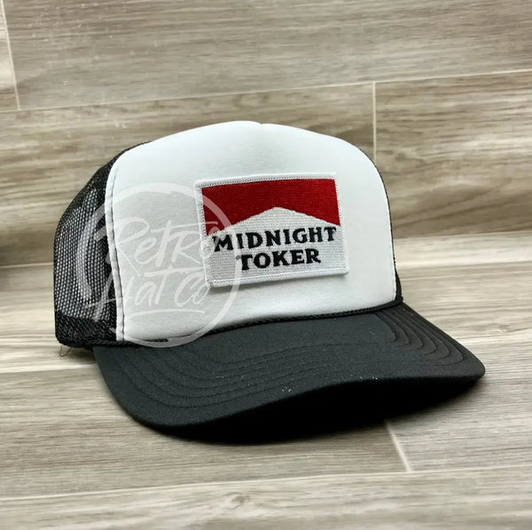 Midnight Toker On Black/White Meshback Trucker Hat Ready To Go