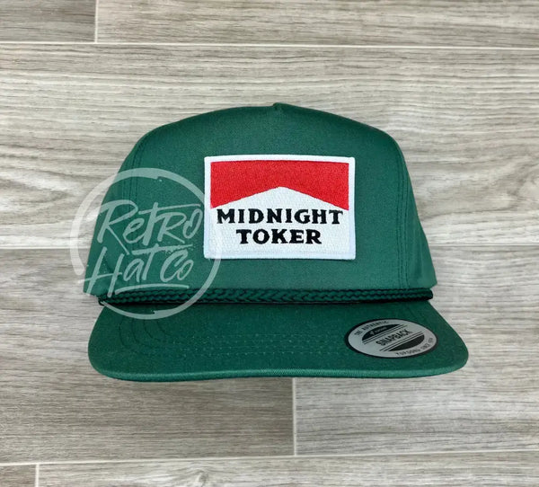Midnight Toker On Green Classic Retro Rope Hat Ready To Go