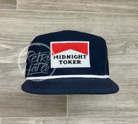 Midnight Toker Patch On Retro Poly Rope Hat Navy Ready To Go