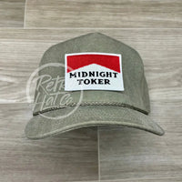 Midnight Toker Patch On Solid Stonewashed Rope Hat Sand Ready To Go