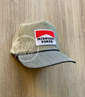 Midnight Toker Patch On Stonewashed Rope Hat Sand / Charcoal Ready To Go