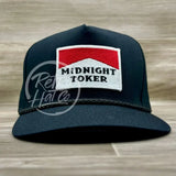 Midnight Toker Patch On Tall Black Retro Rope Hat Ready To Go