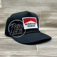 Midnight Toker Patch On Tall Black Retro Rope Hat Ready To Go