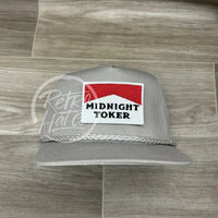 Midnight Toker Patch On Tall Gray Retro Rope Hat Ready To Go