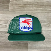 Mobilgas Patch On Green Classic Rope Hat Ready To Go