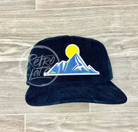 Mountain On Navy Corduroy Hat Ready To Go