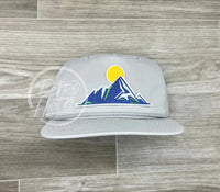 Mountain Patch On Retro Rope Hat Solid Smoke Gray Ready To Go